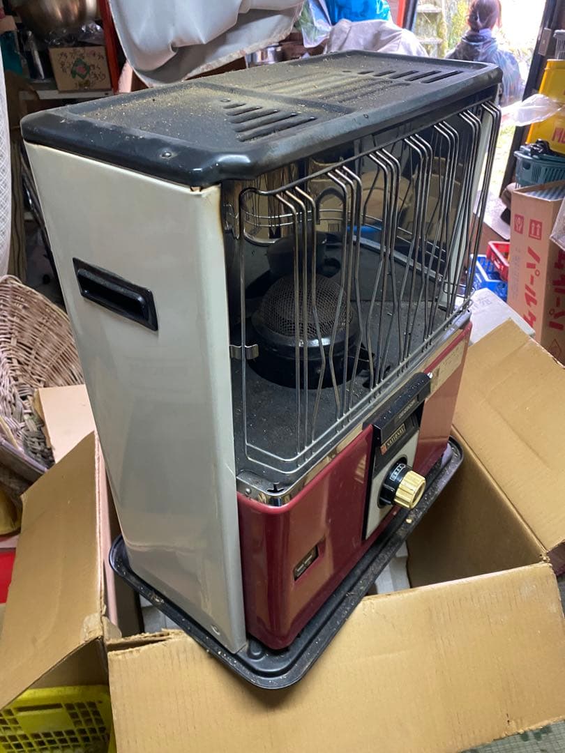 OS-2300R 石油ストーブ 開放式 ナショナル 昭和レトロ 赤 ビンテージ