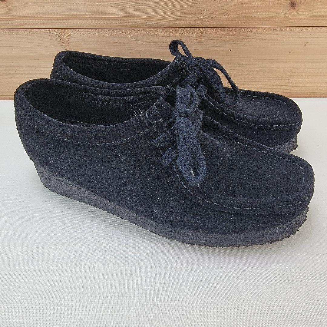 クラークス ワラビー ロー カット ブラック スエード 黒 UK4 23cm