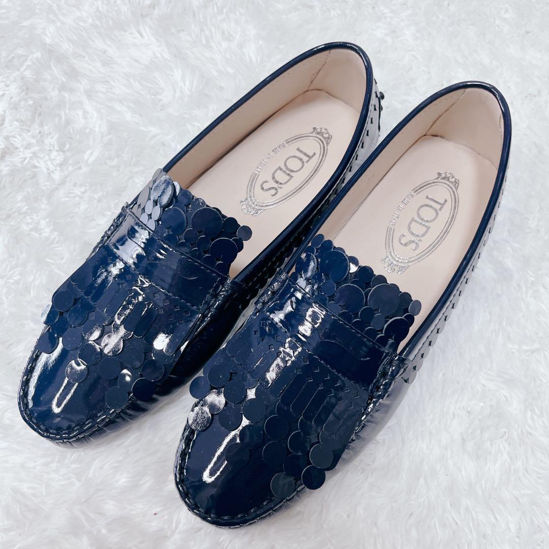 【極美品】TOD'S サイクルレースキルト付 エナメルローファー ネイビー 23 楽天市場】【新品】 トッズ TODS ローファー レディース シューズ