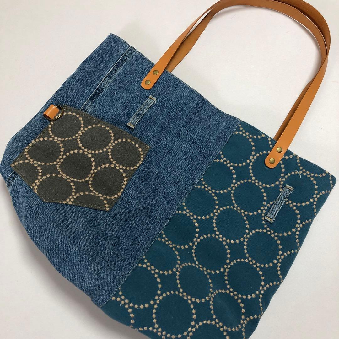 ミナペルホネン ＊ハンドメイド　Poco bag 《タンバリン》リメイクデニム