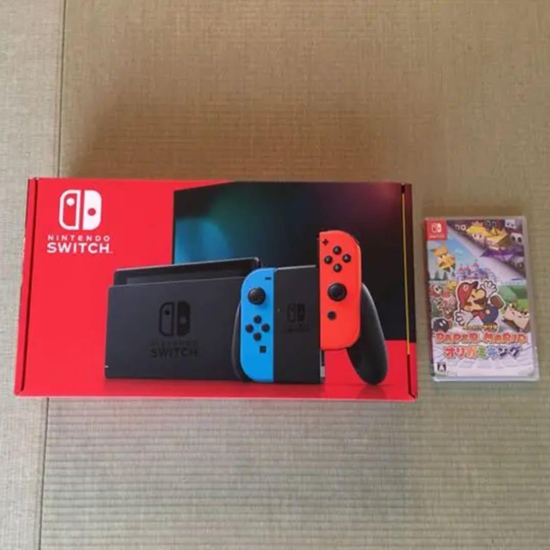 新品 Nintendo Switch ネオンブルー/ネオンレッド＋ペーパーマリオ Amazon.com: Nintendo Switch – OLED Model w/Neon Red & Neon Blue