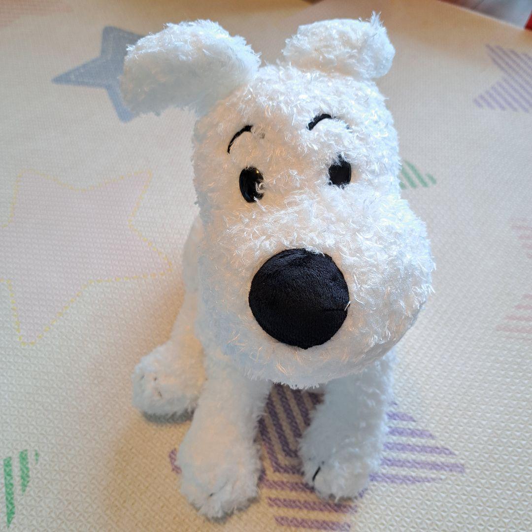 タンタンの冒険 スノーウィ 犬 ぬいぐるみ TINTIN 白い 箱付き 筒