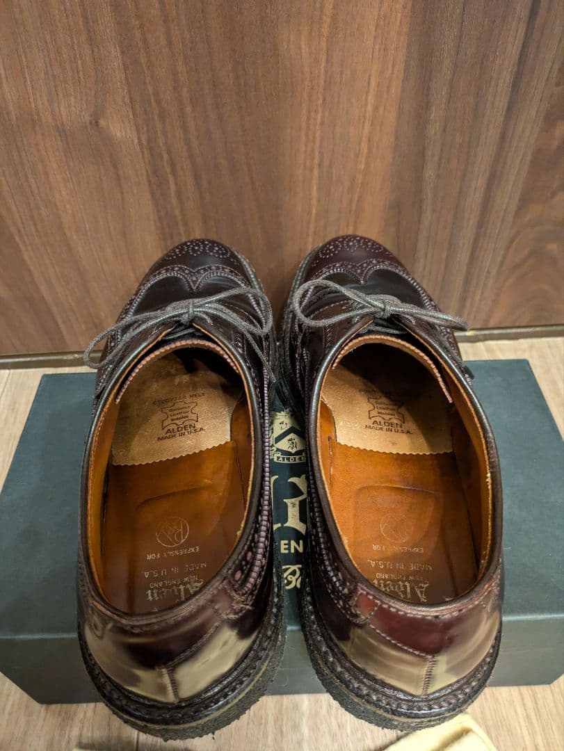 ♪*¥様 ALDEN 3192 8.5D ウイングチップ コードバン