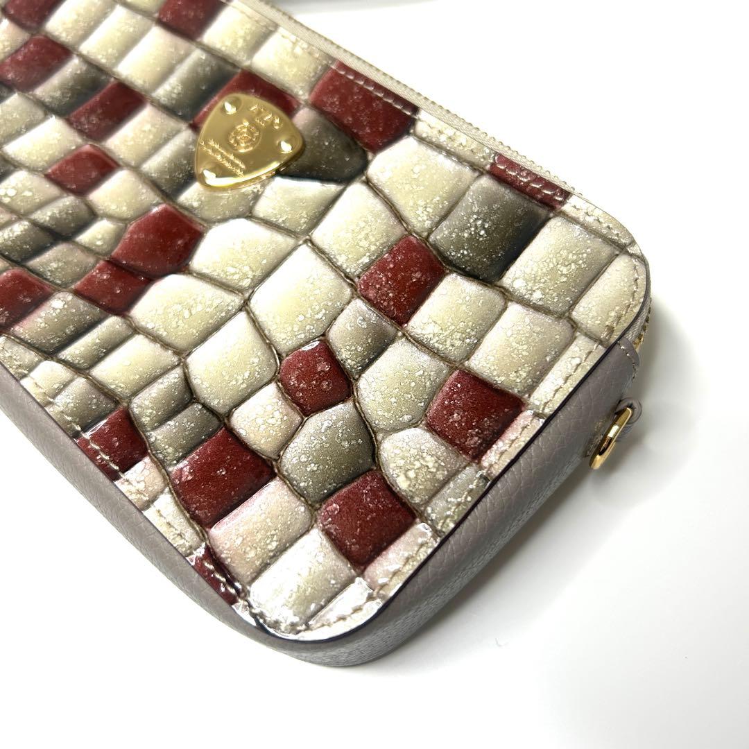 極美品】ATAO アタオ 市松柄 レザー 2way ショルダーウォレット - メルカリ