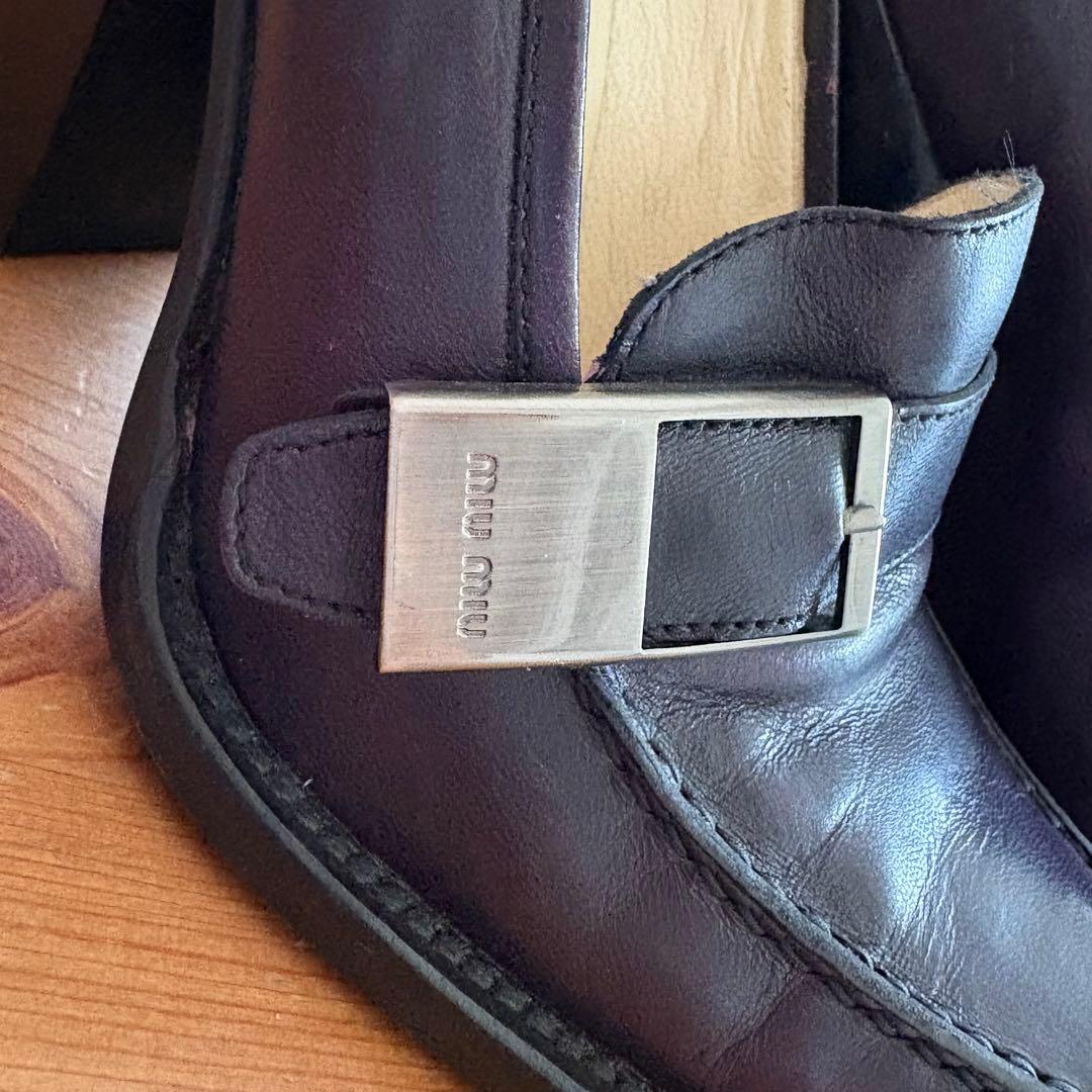 超希少！ MIU MIU 約20年前の商品 ハイヒール 濃紫 ヴィンテージ