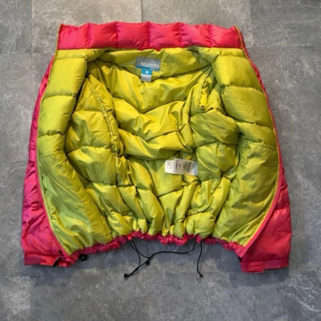 希少カラー❗️】ドローコード付きColumbia ダウンジャケット ピンク L