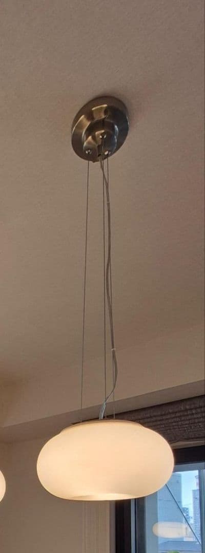 ホワイトペンダントライト オーバル型1点◇LED照明◇B-2505TL11