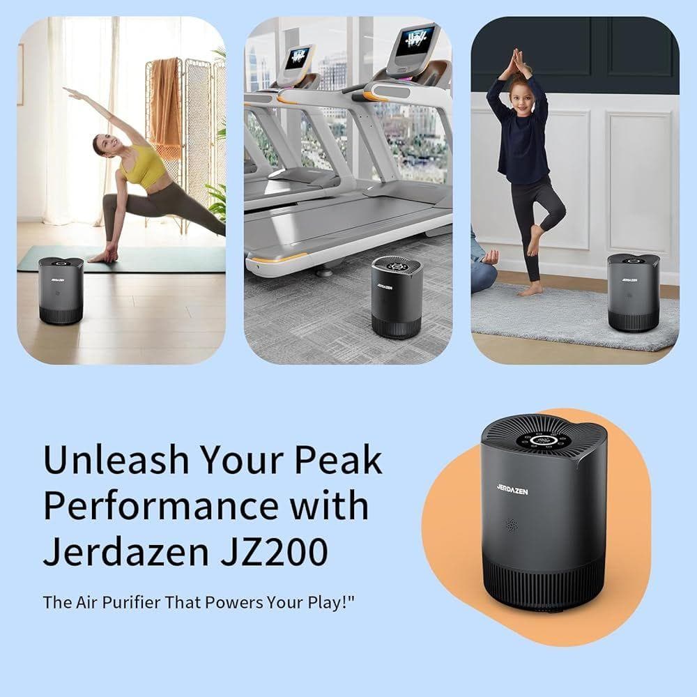 Jerdazen 空気清浄機 小型 脱臭 集じん ペット 花粉 静音 グレー 生活