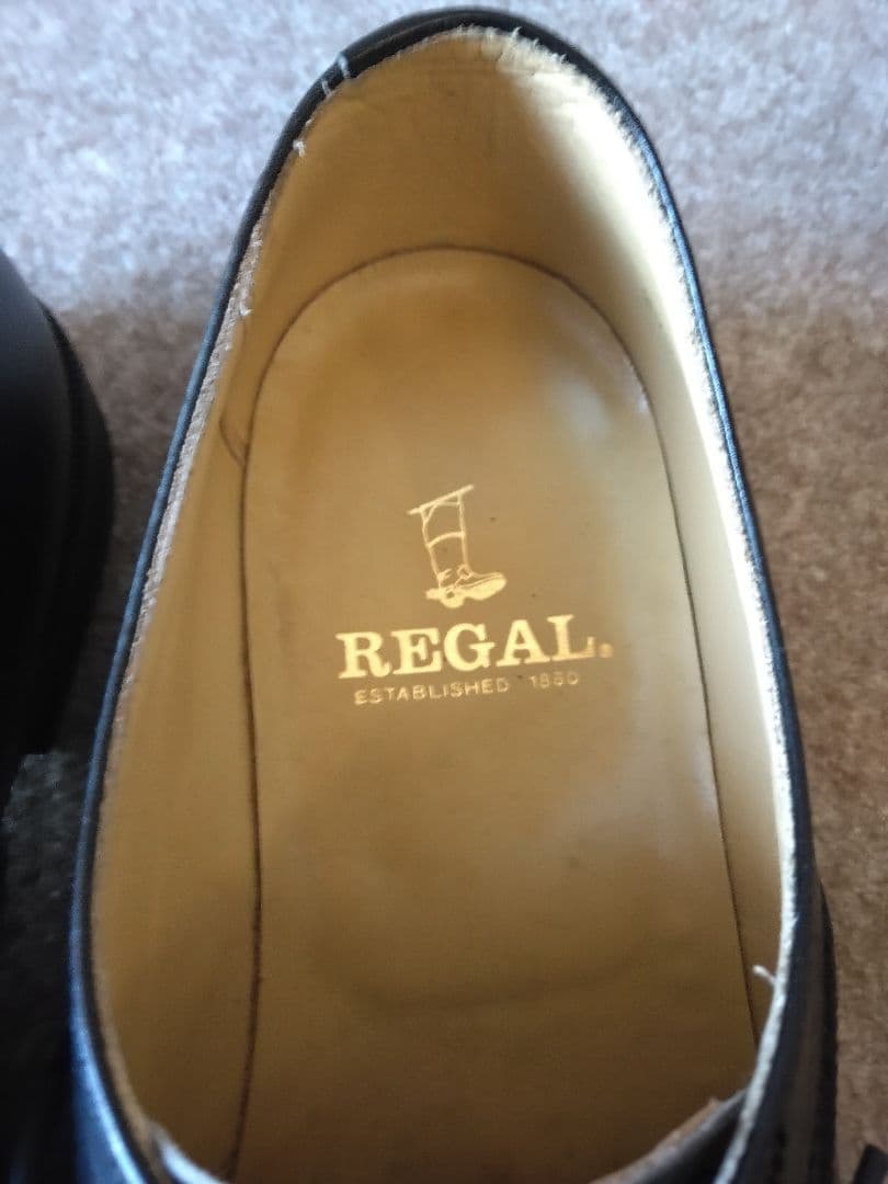 REGAL 黒 レザー キャップトゥ ドレスシューズ 24㎝