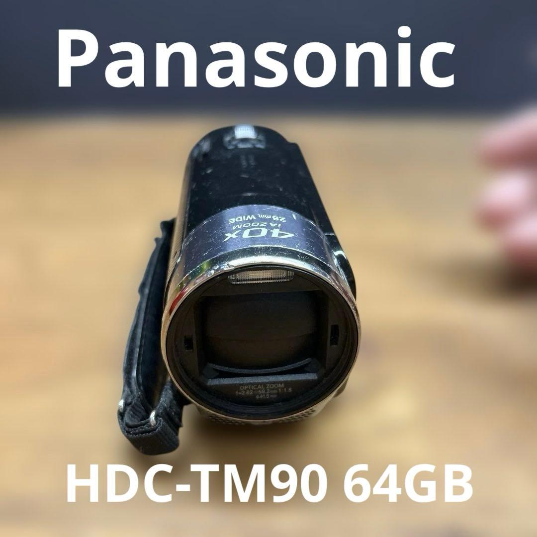Panasonic ビデオカメラ HDC-TM90 64G内蔵 純正バッテリー付 - メルカリ