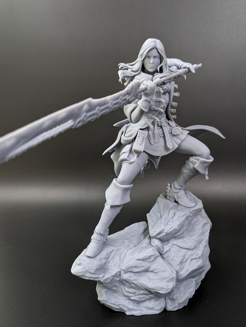 モンスターハンターワイルズ 女性ハンター フィギュア 240mm【未塗装】 モンスターハンターワイルズ 女性ハンター フィギュア 240mm【未塗装