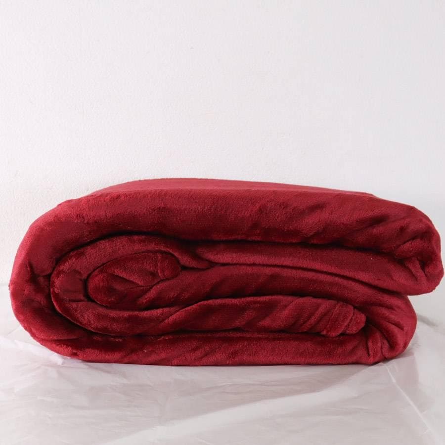 2枚セット 新品 アマゾンベーシック ブランケット 大判 赤 ベルベット