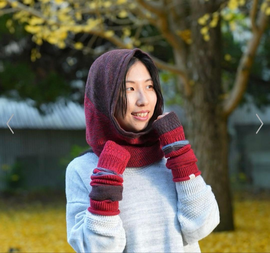 tamaki niime 今季 ゆきんこ きなり ベージュ ミックス バラグラバ