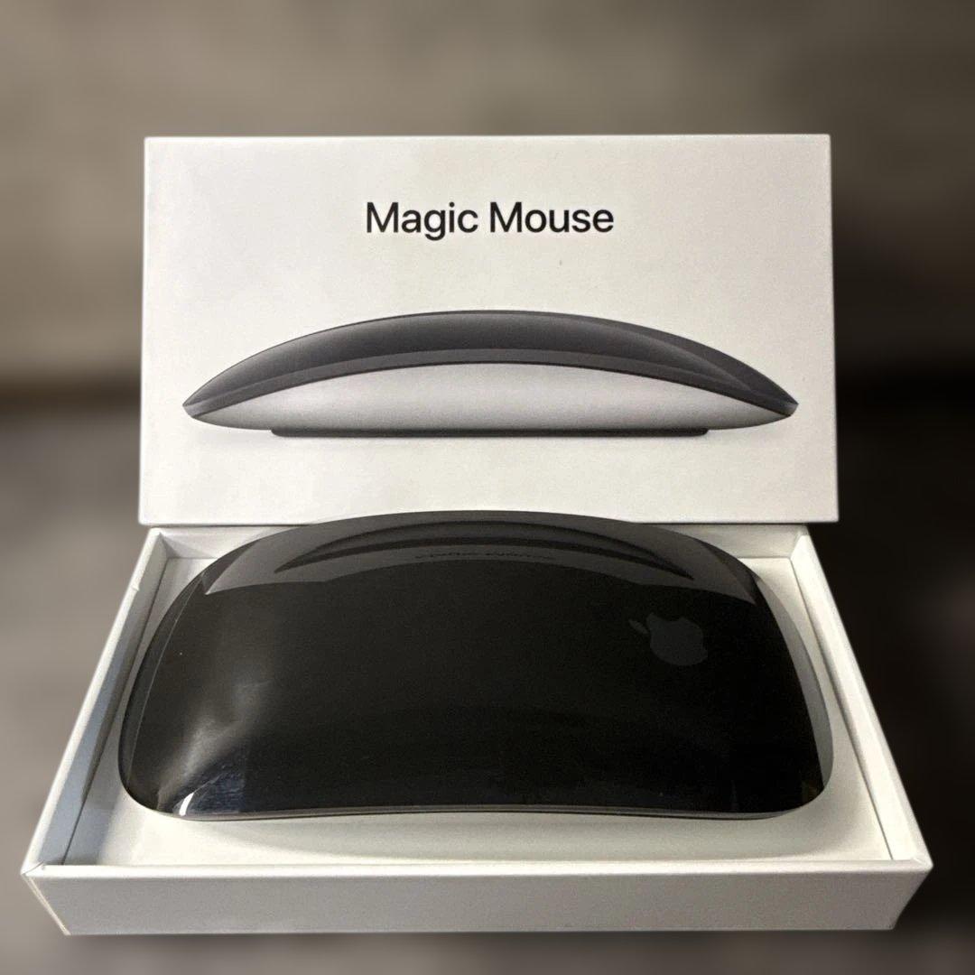 【美品】Apple Magic Mouse ブラック（MMMQ3J/A）完備品 マウス Magic Mouse（Multi-Touch対応） ブラック MMMQ3J/A [無線