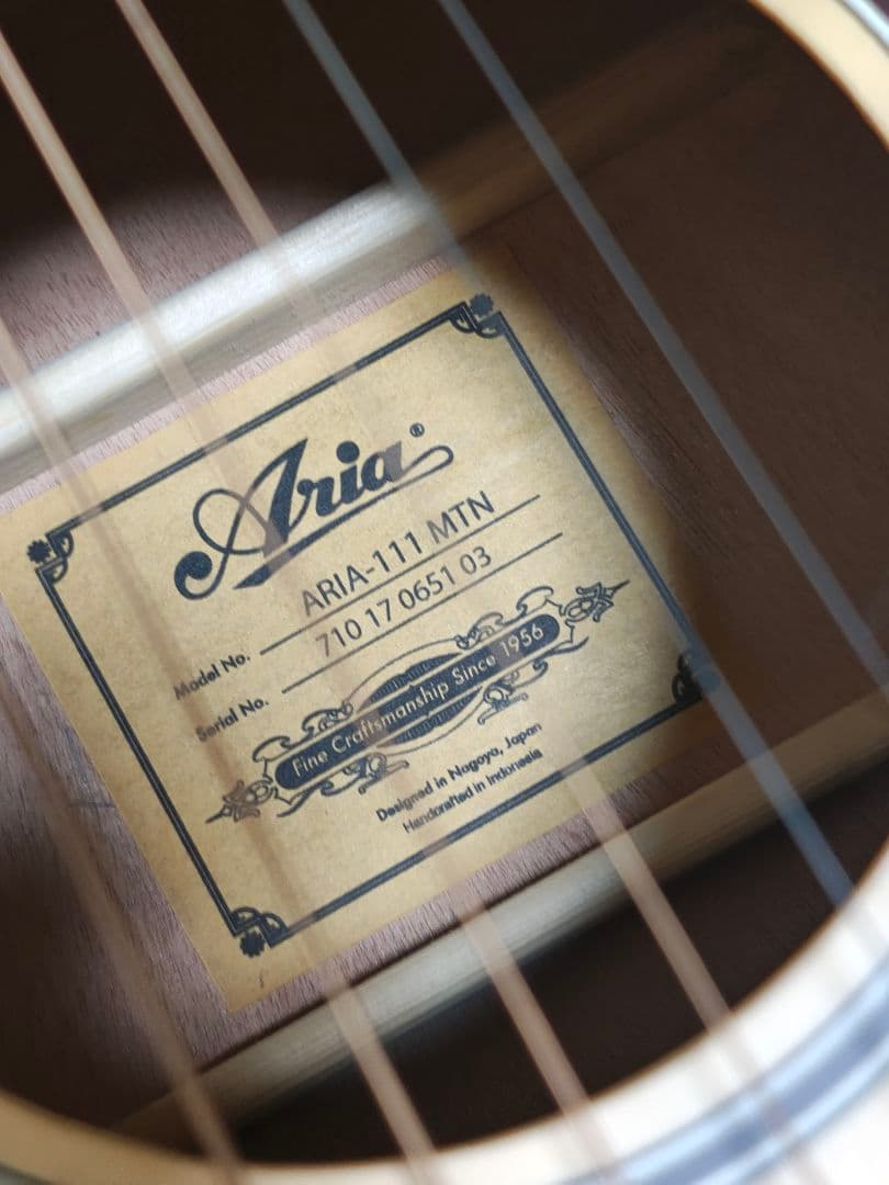 Aria-111 MTN単板トップ/美品 - メルカリ