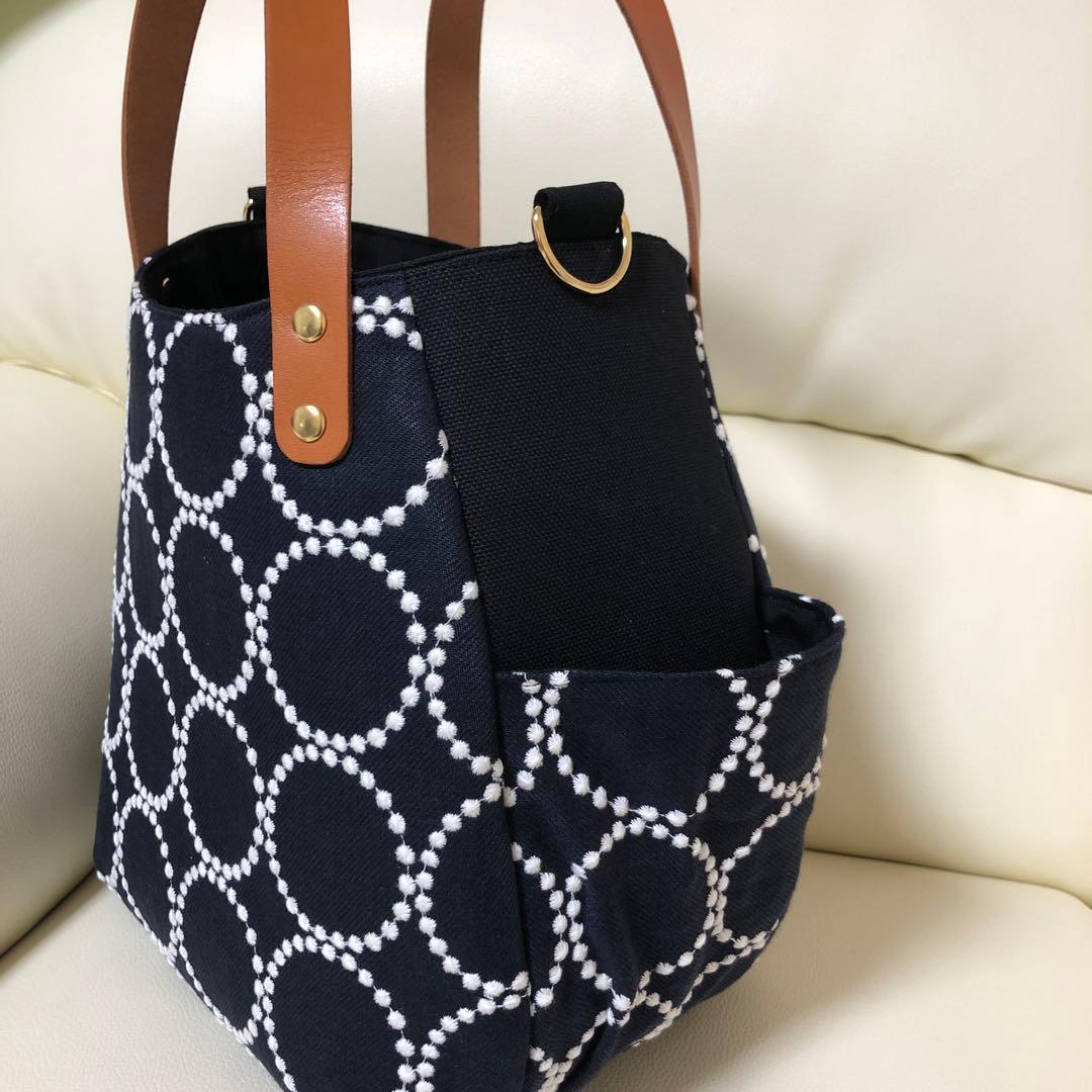 バルーンバッグ（M）ミナペルホネン 《タンバリン》ヌメ革