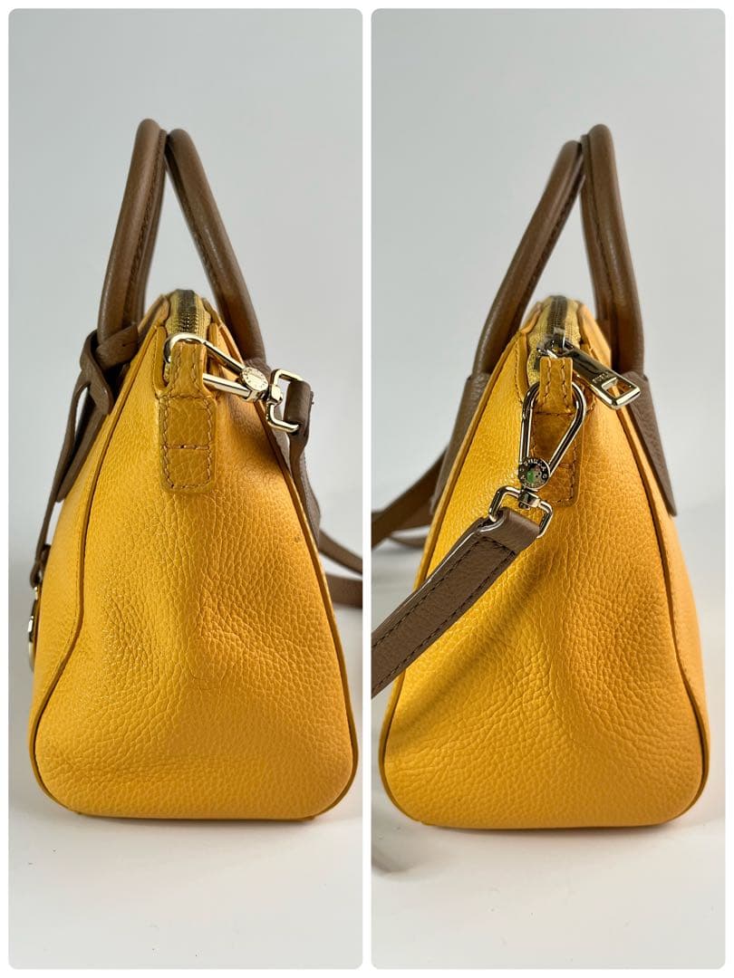 FURLA フルラ テッサ 2waイエローレザーバッグ ビタミンカラー