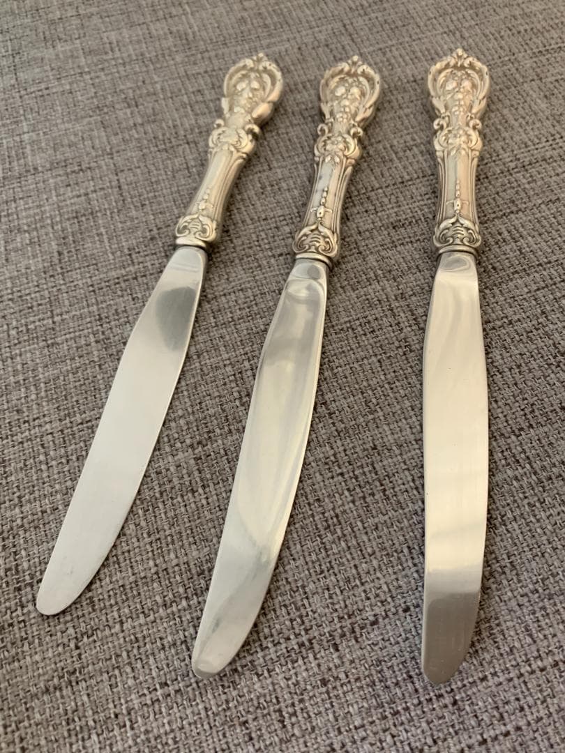 REED&BARTON 純銀製 リード＆バートン スターリングテーブルナイフ3本