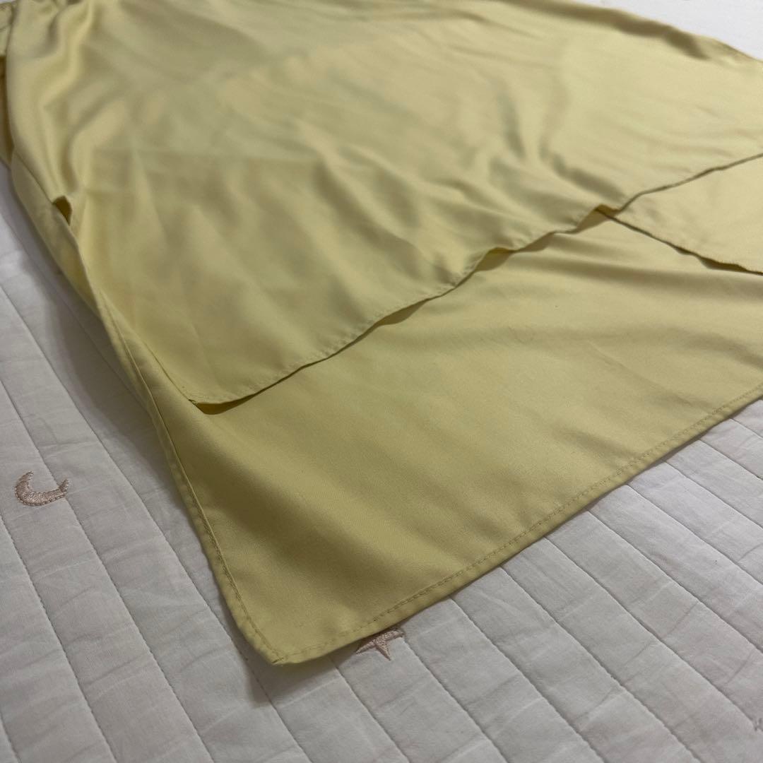 美品】ADORE アドーア マットポプリン ブラウス スタンドカラー 黄