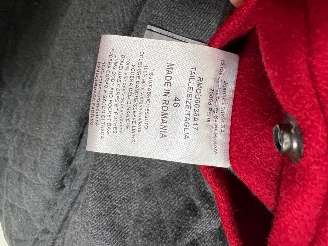 若槻さん専用 ランバン ウール スタジャン 46 LANVIN 中綿 - メルカリ