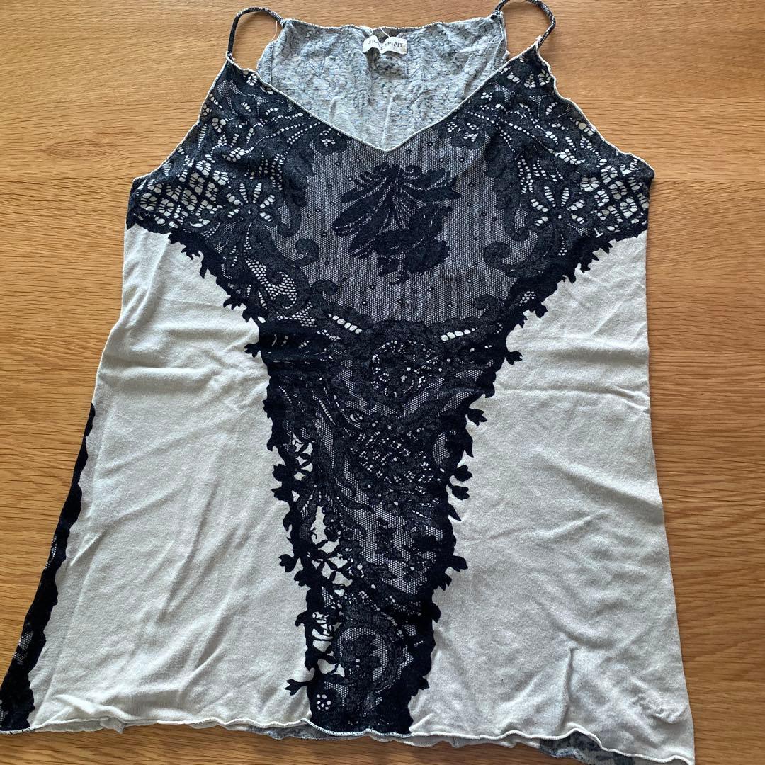 超希少　SHAE SPIRIT レース キャミソール ブラック/グレー シアー レース キャミソール｜グリーンレーベル リラクシングの通販