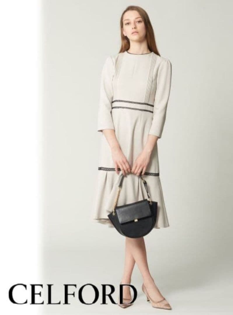 石原さとみ着用❣️美品 セルフォード レース切替ワンピース 38 卒業