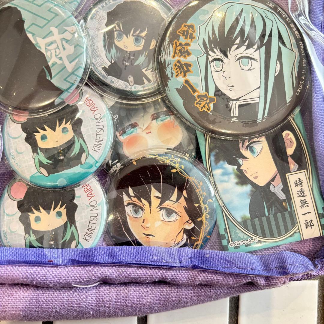 ☆鬼滅の刃 時透無一郎 痛バッグ☆痛バ缶バッチたくさんセットむ