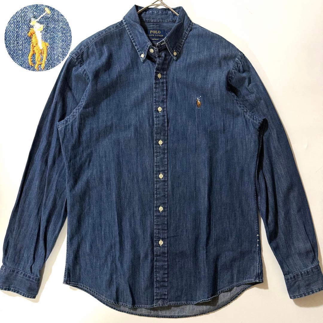 23年製✨ポロラルフローレン デニム ダンガリーシャツ ポニー