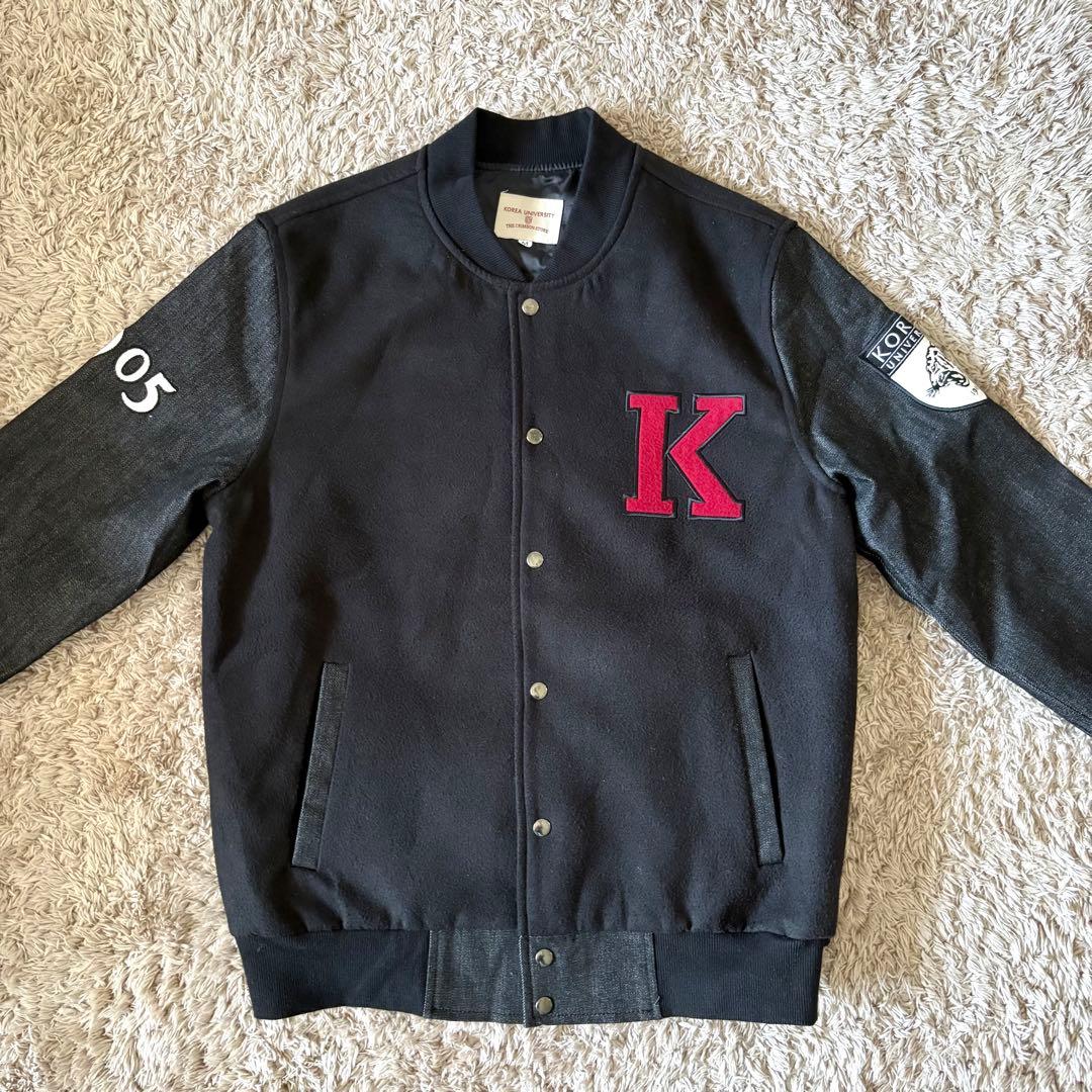 韓国 高麗大学 スタジャン M カレッジジャケット - メルカリ