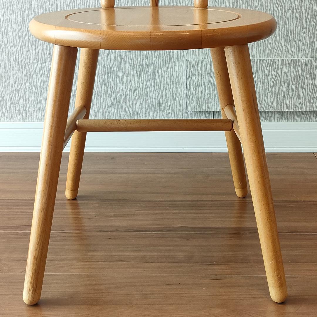 コイズミ KOIZUMI 木製椅子 丸形 天然木 ダイニングチェア