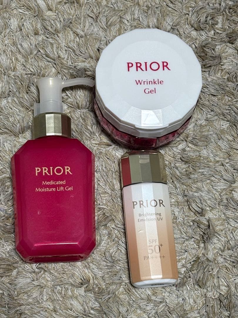 期間限定値下げ☆PRIOR 3点セット フェイスジェル・ゲル 薬用 リンクル美コルセットゲル n | オールインワン | スキンケア