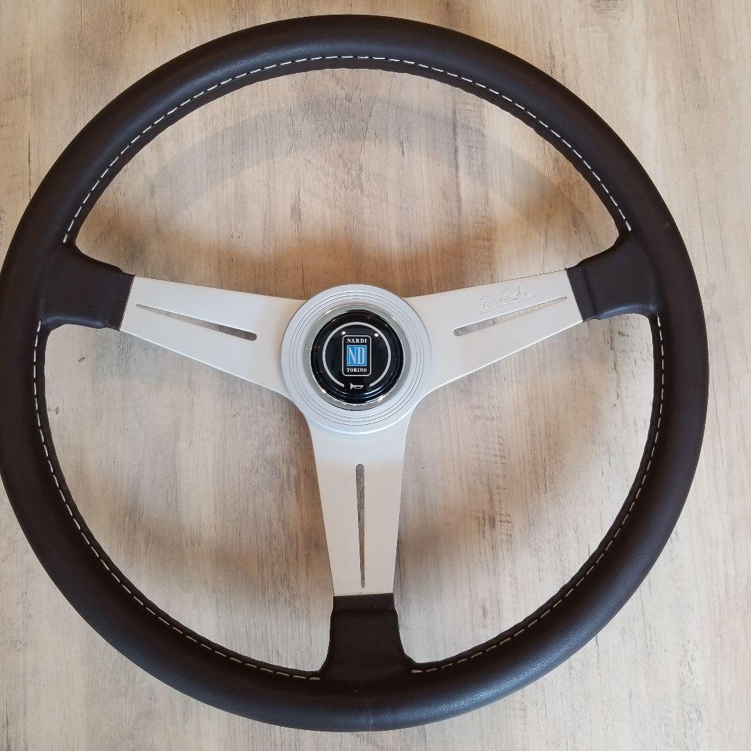 超レア物！未使用品】NARDI☆ナルディクラシックブラウンレザー/当時物