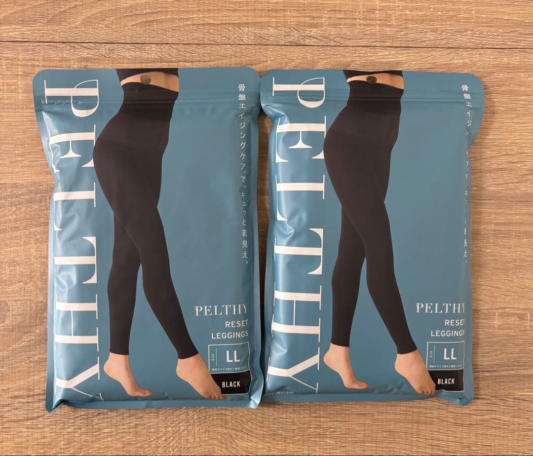 PELTHY RESET LEGGINGS LLサイズ ブラック2枚 - メルカリ