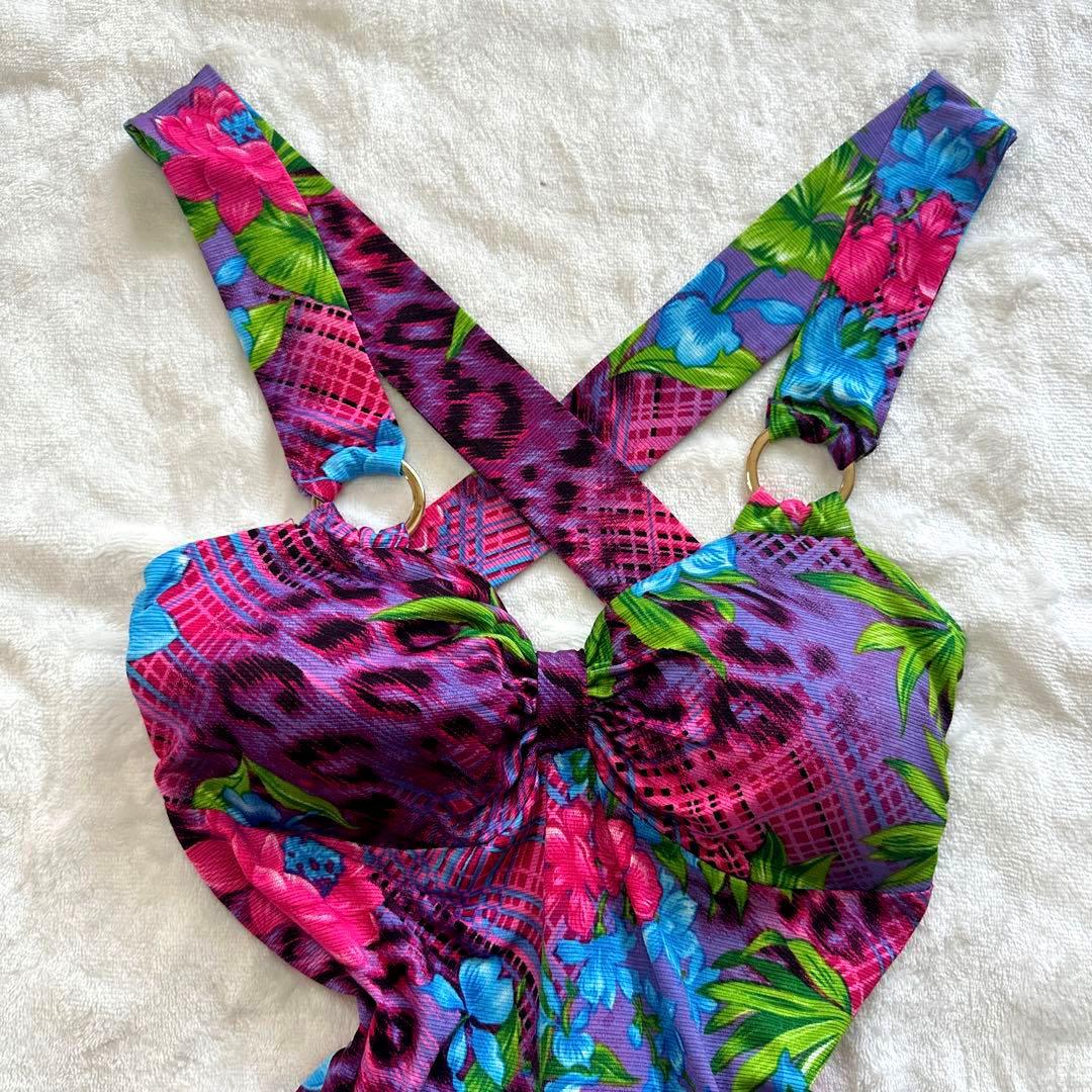 AVIRA PINK】アビラピンク ヒョウ柄×花柄 背中がんあきキャミ - メルカリ