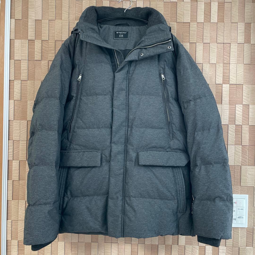 23区 HOMME PERTEX グレー系 フード付き ダウンジャケット - メルカリ
