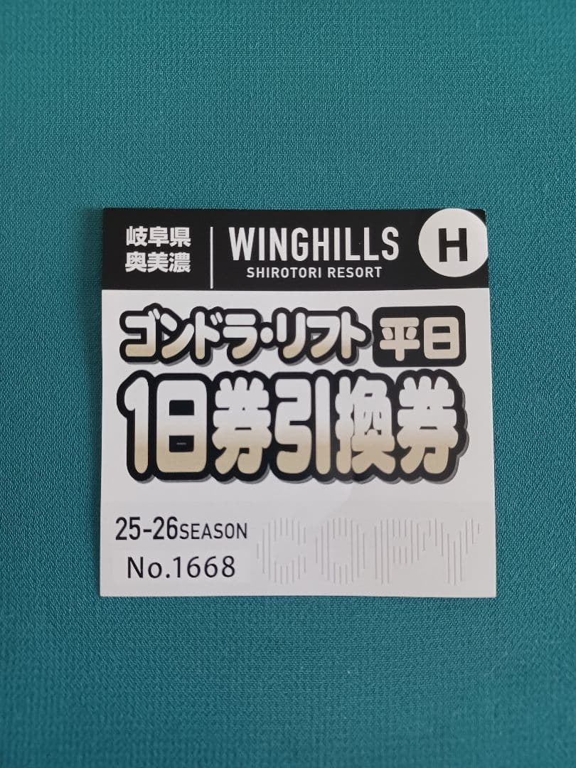 ウイングヒルズ白鳥リゾート リフト平日1日券 2025-26シーズン - メルカリ