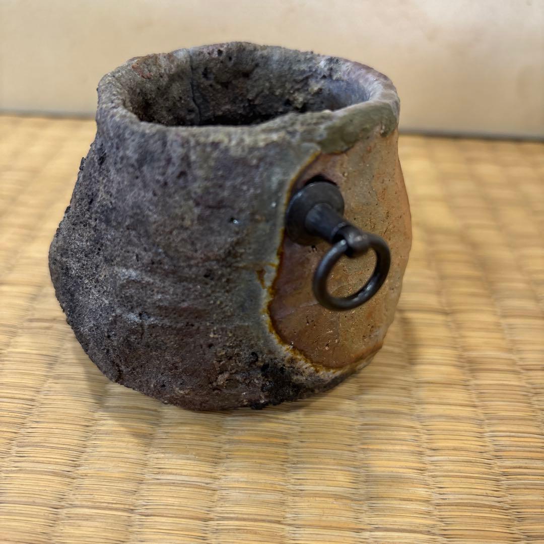 高橋玄洋　作　備前掛花入