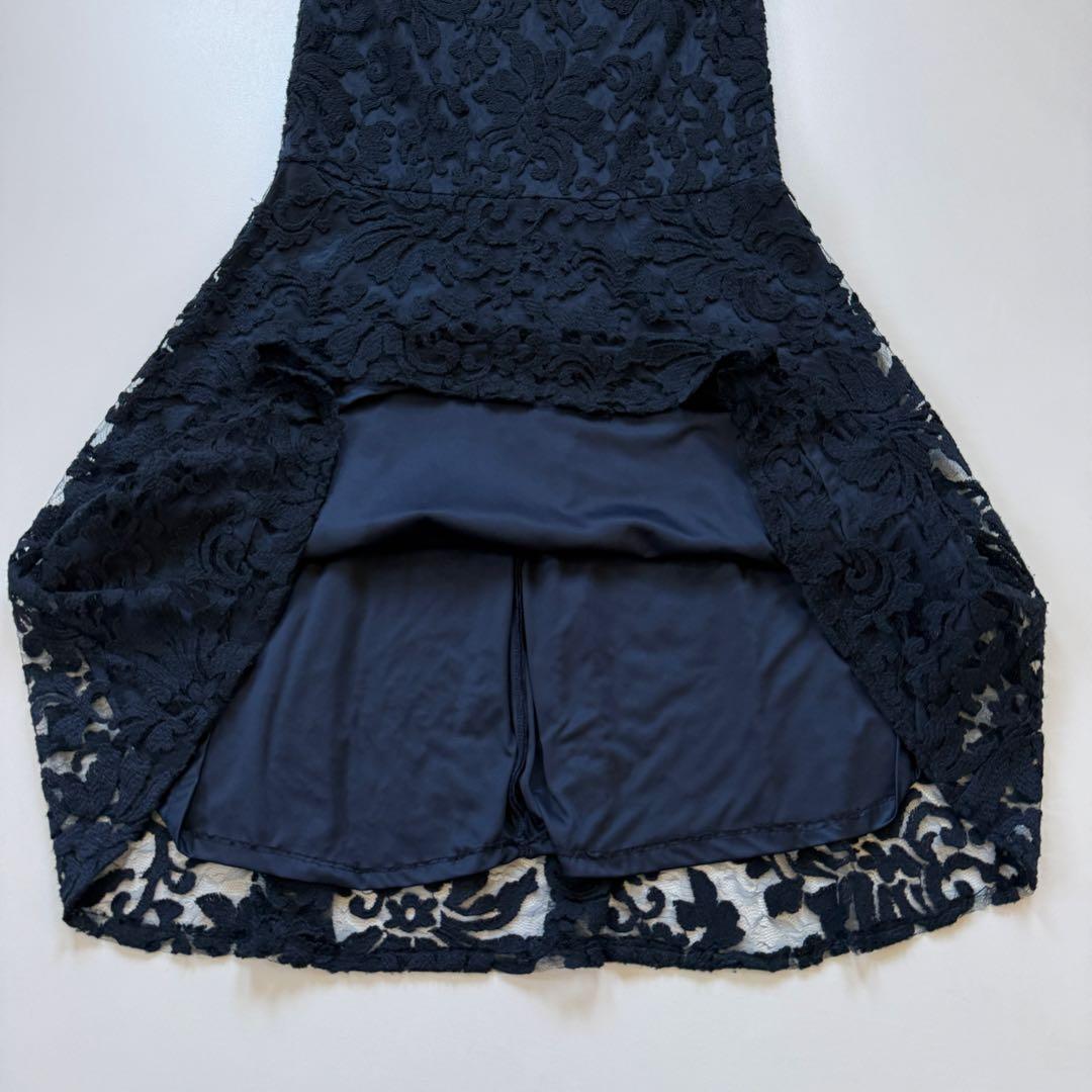 TADASHI SHOJI ロングドレス ワンピース レース ネイビー マキシ丈