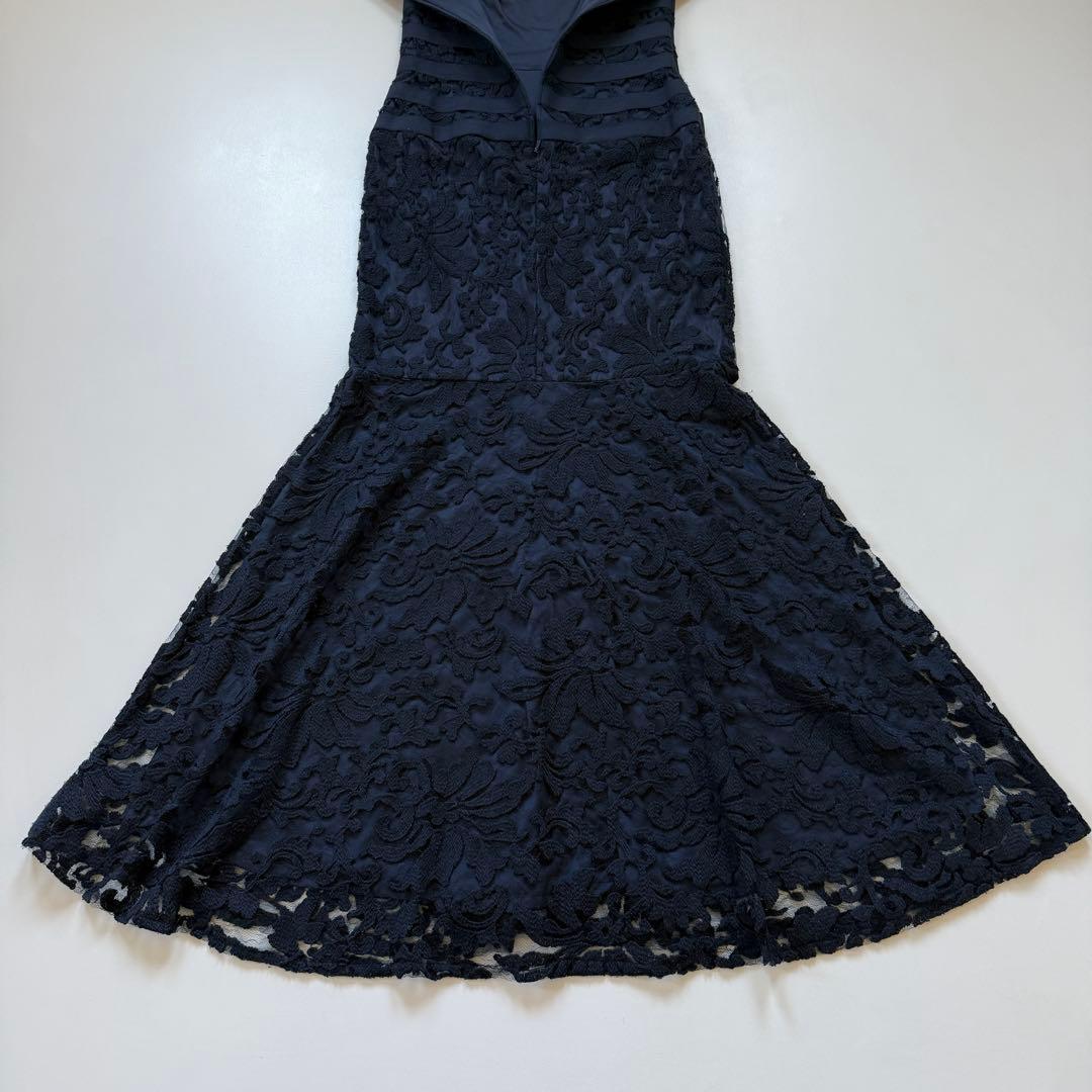 TADASHI SHOJI ロングドレス ワンピース レース ネイビー マキシ丈