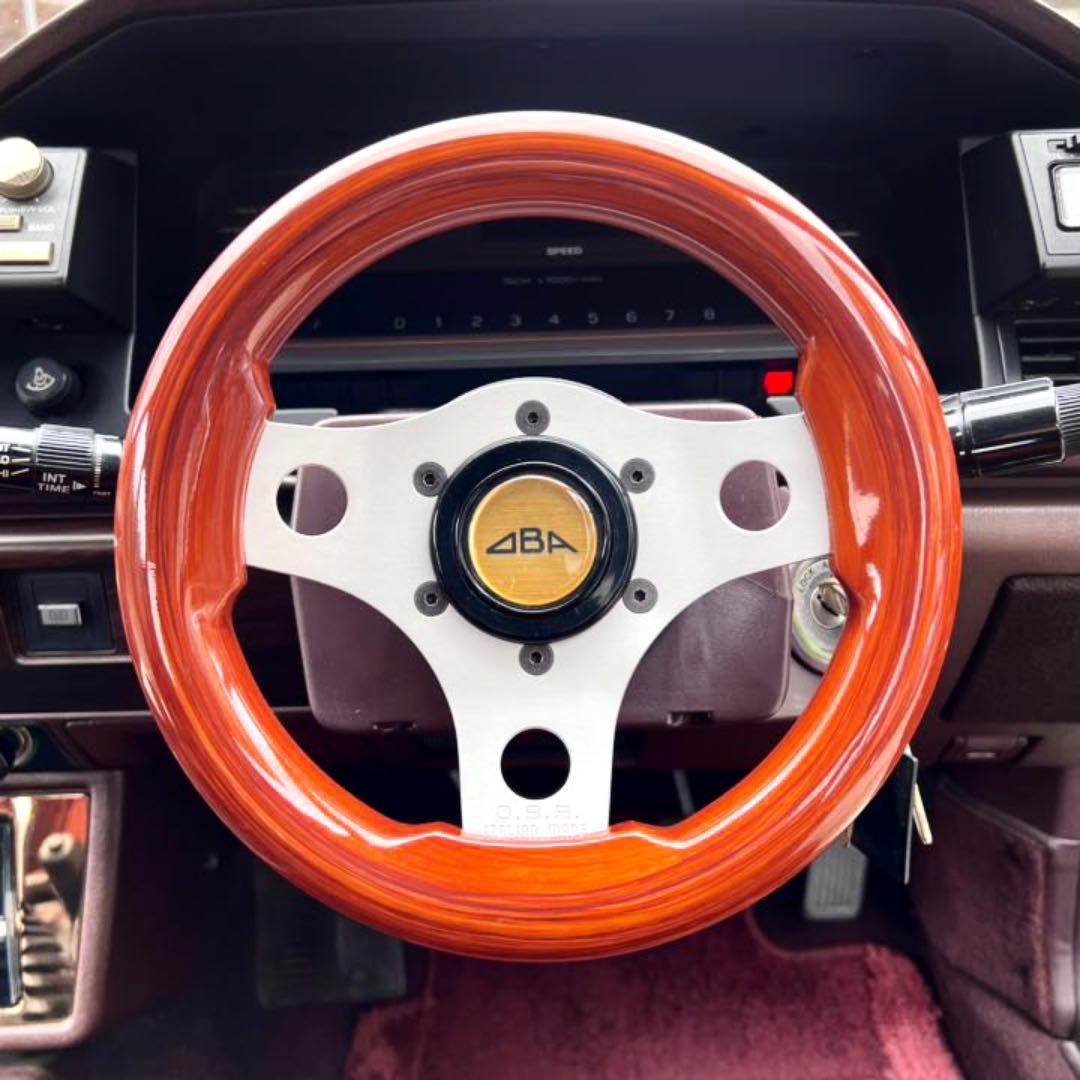 美品 OBA 小径ウッドステアリング gx71 オバ 街道レーサー 当時物
