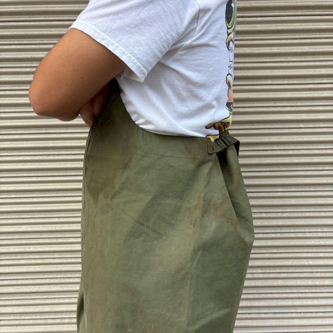 40s US.ARMY 米軍実物 N-2 デッキパンツ ゴム引き オーバーオール