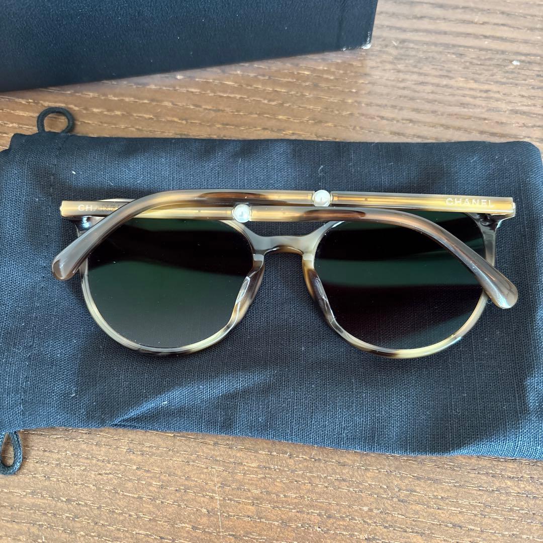 美品 CHANEL シャネル サングラス 5394-H-A パール ベッコウ柄 - メルカリ