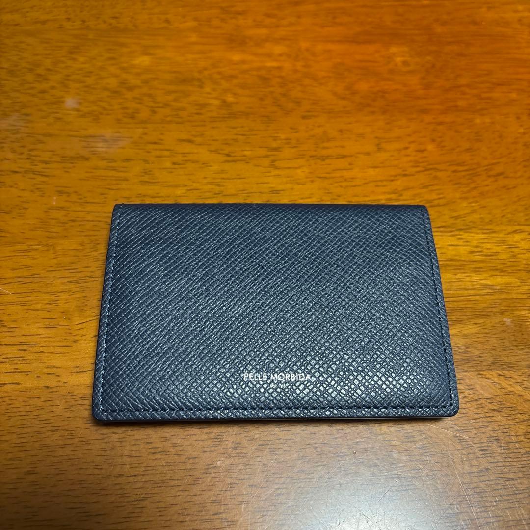 PELLE MORBIDA 名刺入れ PELLE MORBIDA - Barca バルカ クロム鞣し 型押しレザー 名刺入れ