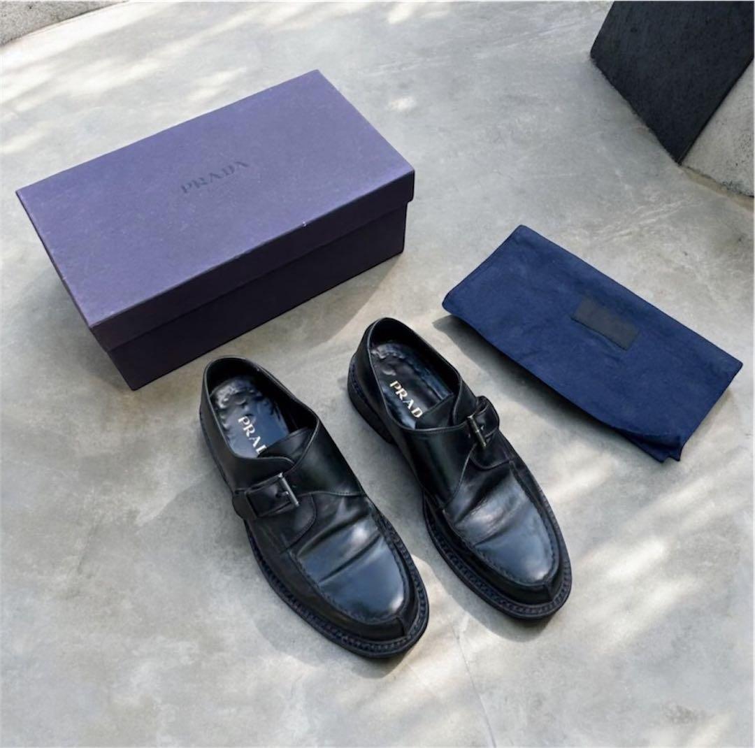 prada archive leather belt shoes