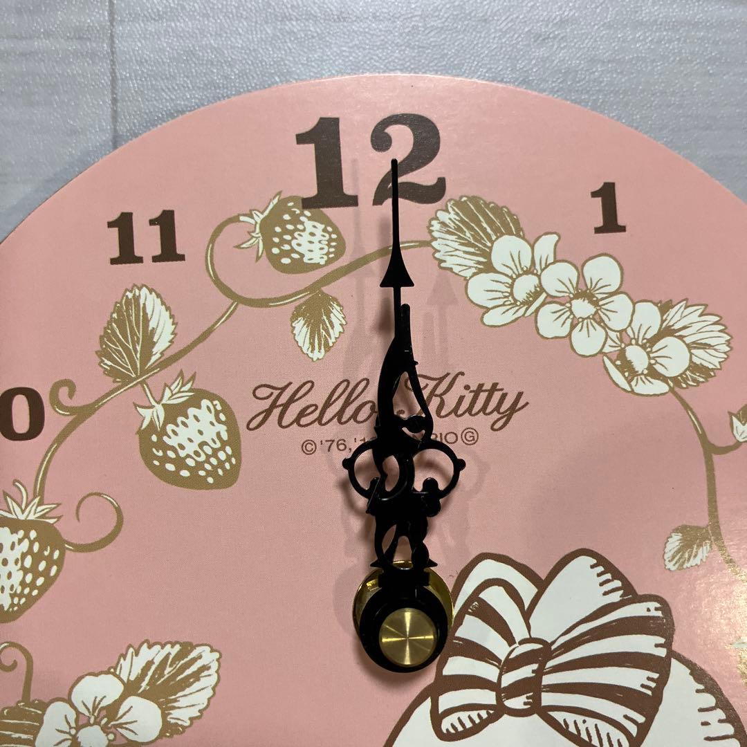 ハローキティ 洋服の青山 壁掛け時計 ノベルティ ピンク 壁掛け時計