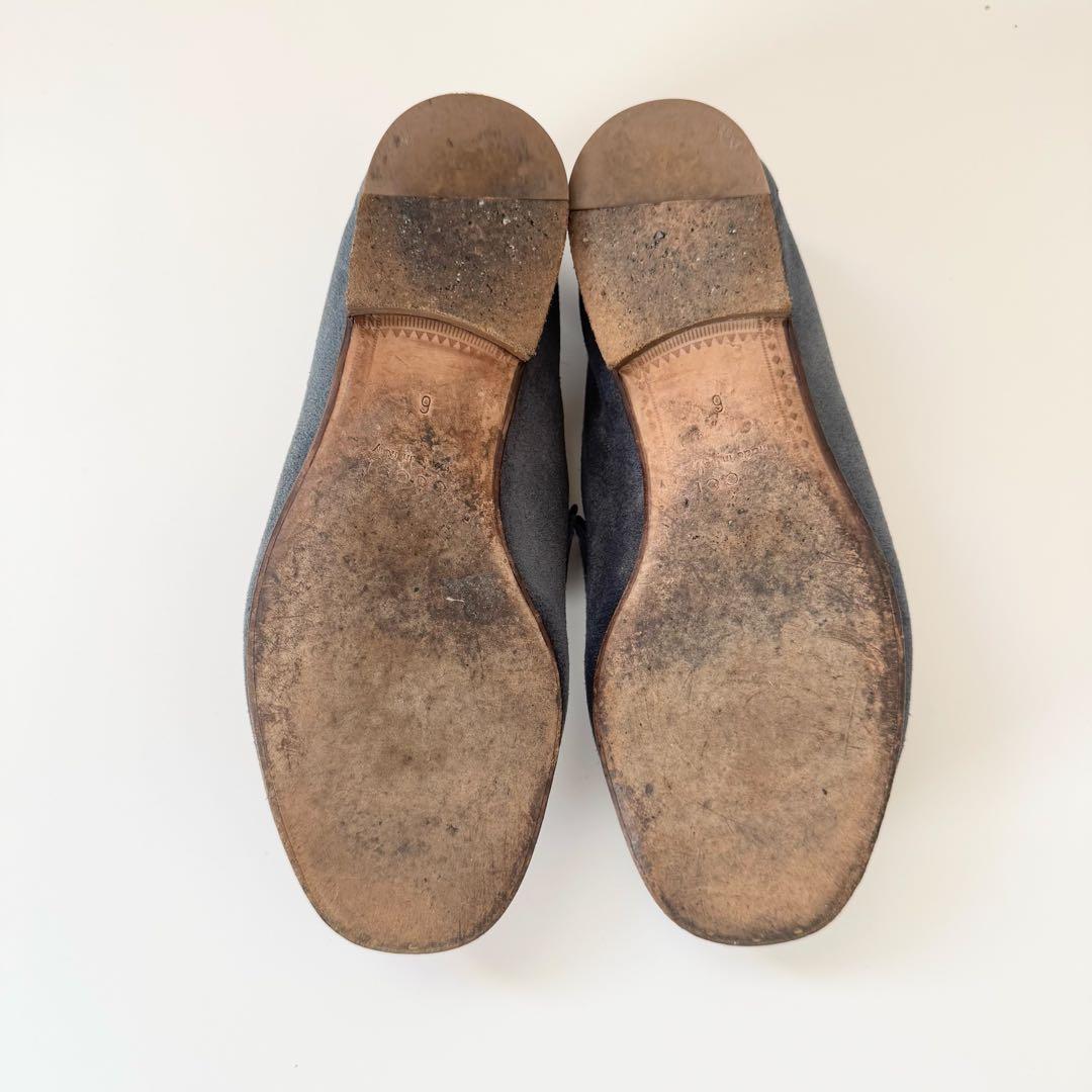 美品 GUCCI ホースビットローファー スエード モカシン グレー OLD