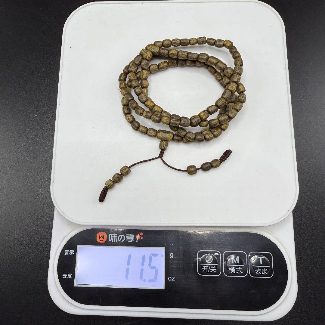 R052 全沈水 極上緑油伽羅 沈香手串 高級ブレスレット重さ：11.5g