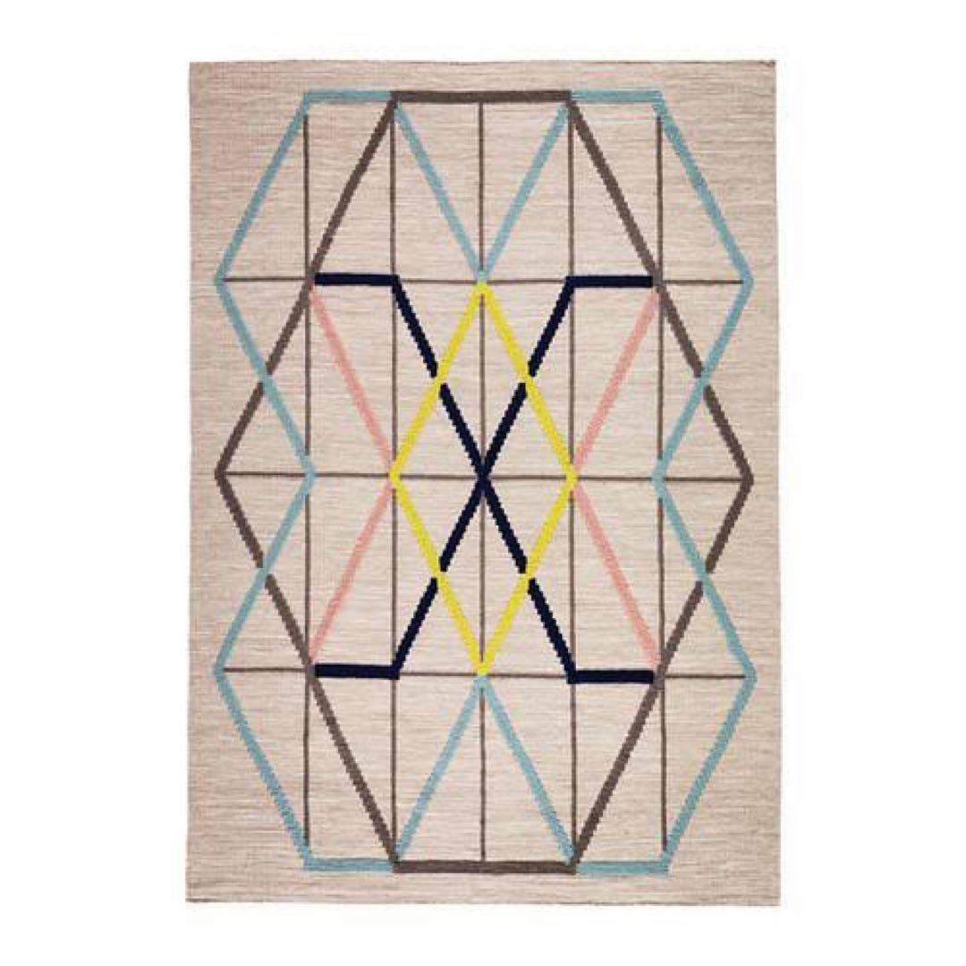 【レア・廃盤】IKEA PS 2014 ラグ 120×180cm ウール100% Ikea PS 2014 Multicolour Rug - AptDeco