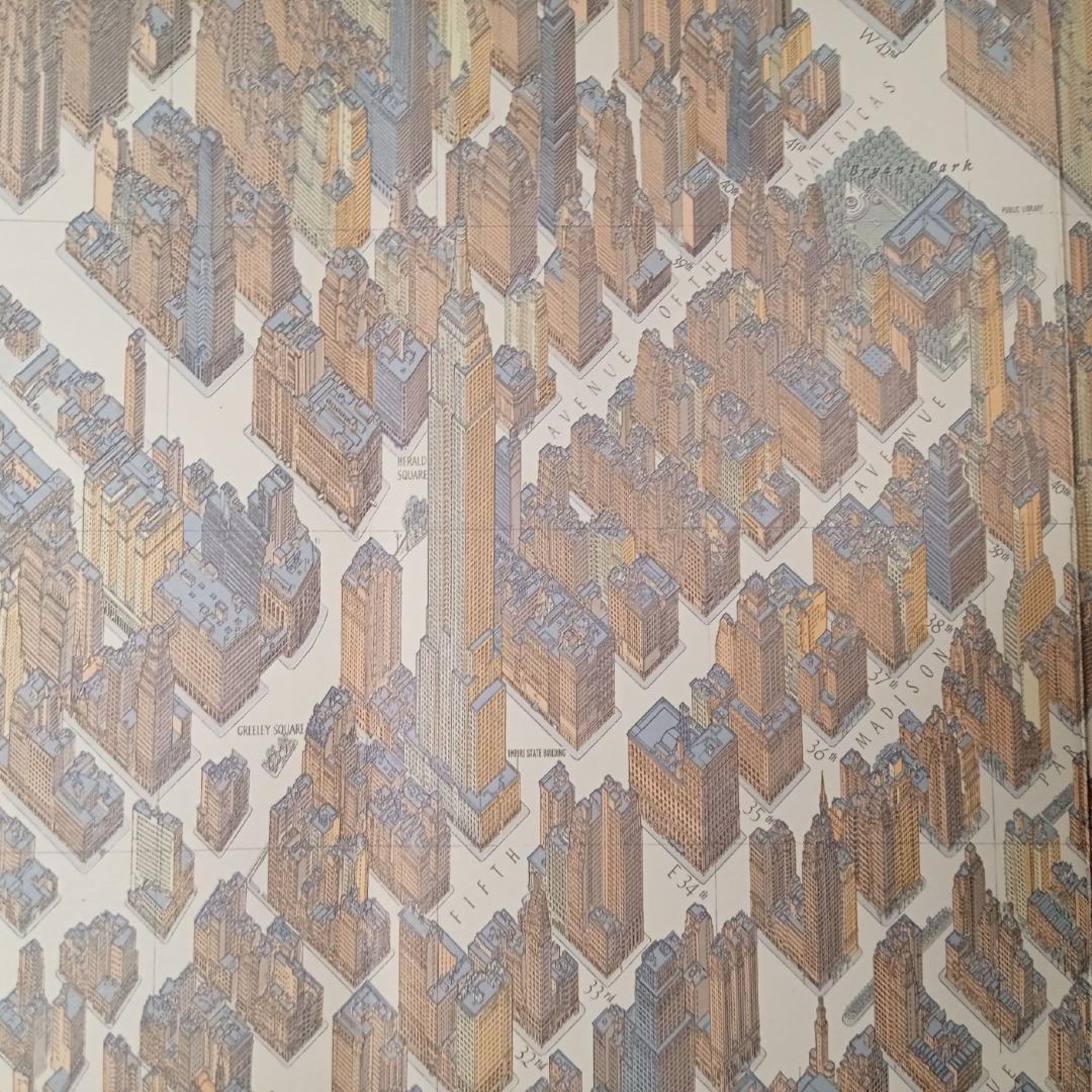 ニューヨーク 地図 超細密 鳥瞰図 マンハッタン ミッドタウン 1963ボルマン ニューヨーク 地図 超細密 鳥瞰図 マンハッタン ミッドタウン 1963