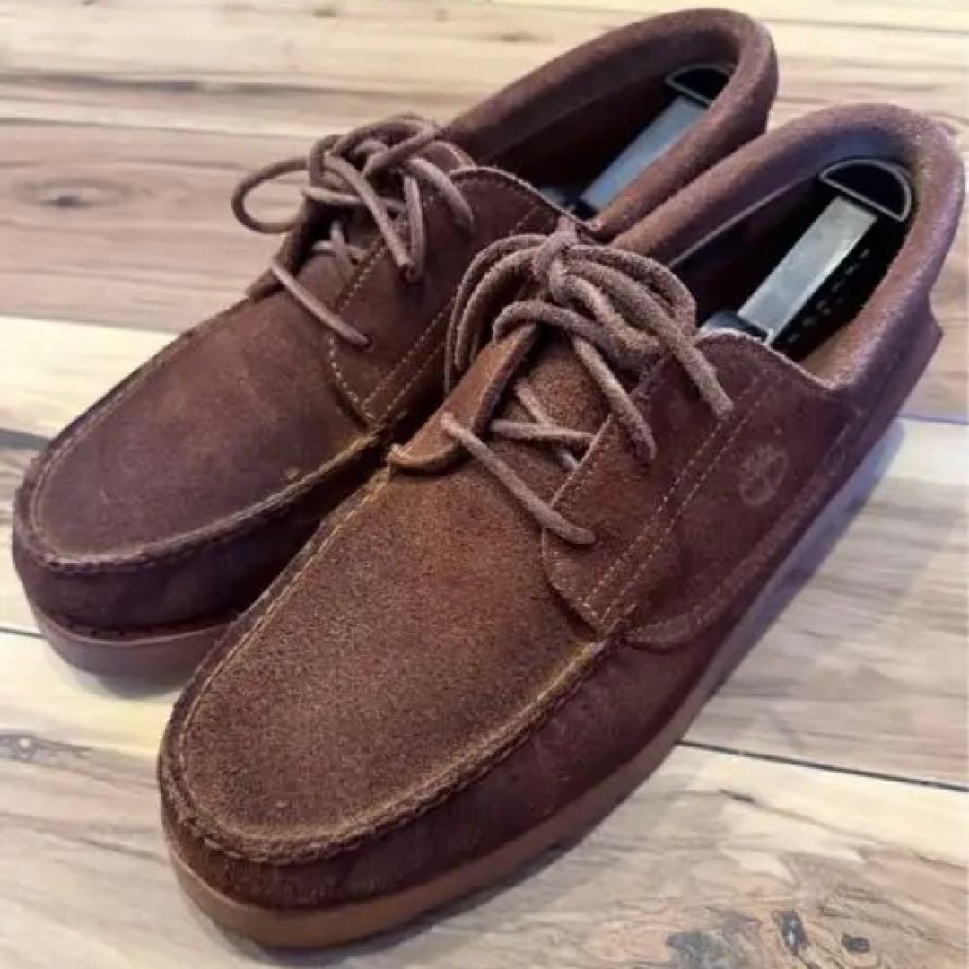 最終値下げ】Timberland ブラウン スエード デッキシューズ - メルカリ